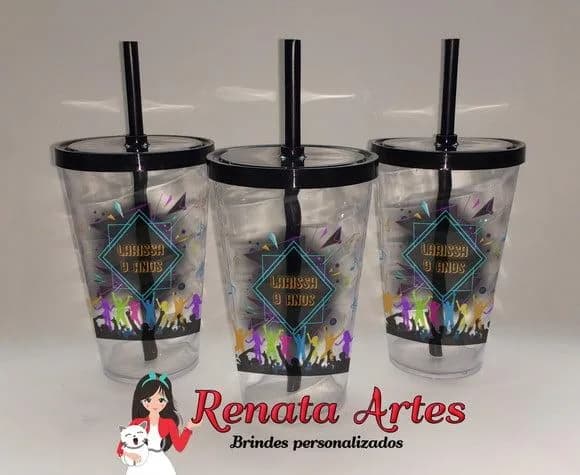 Copo com Canudo 500ml Balada