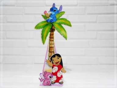 Caixa Pirâmide Stitch Rosa
