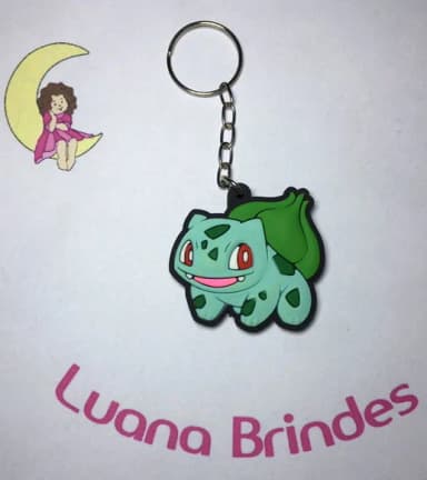 Chaveiro Bulbasaur Pokémon Emborrachado Pct C/3 Und