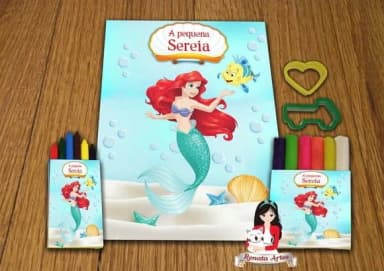 Kit Passatempo Personalizado a Pequena Sereia