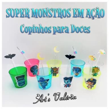 Copinho Brigadeiro c/ Colher Super Monstros em Ação - cada
