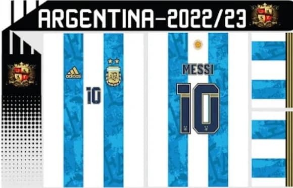 Vetor Camisa Do Argentina Personalizada 2022