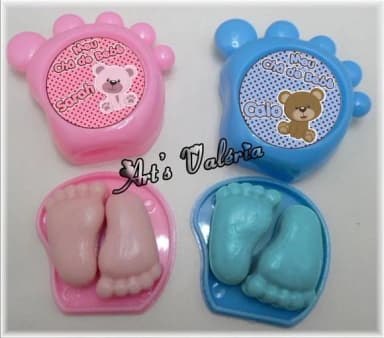 Lembrança Caixinha e Sabonetes Pezinhos