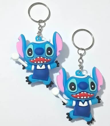 Chaveiro Stitch Emborrachado Pacote com 2 Unidades