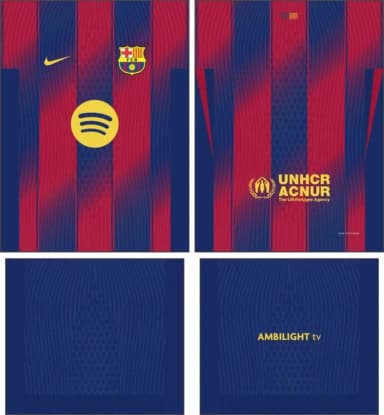 Arte Vetor Camisa Barcelona Local 2025-2026