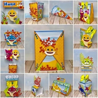 Kit 60 Lembrancinhas - Babyshark