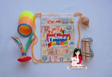 Mochila Boa Infância Tema Fábrica de Brinquedos