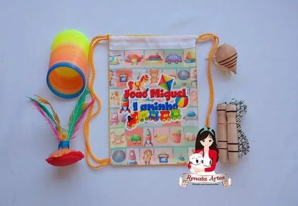 Mochila Boa Infância Tema Fábrica de Brinquedos