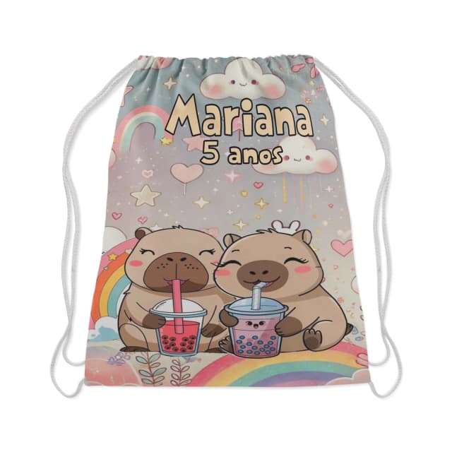 Mochilinha Personalizada para lembrancinhas da Capivara