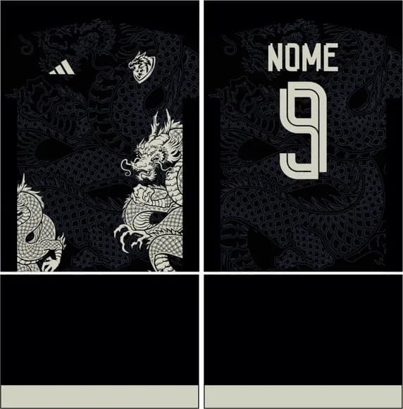 Arte Vetor Camisa Interclasse Dragão 423