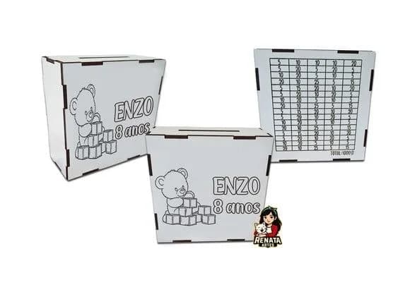 Cofrinho Personalizado Brinquedos Vintage Lembrancinha