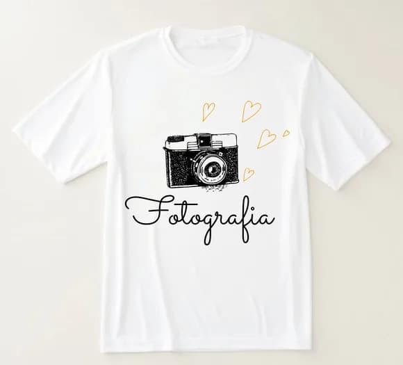 Camiseta Fotografia Estilo Vintage com Toque Romântico