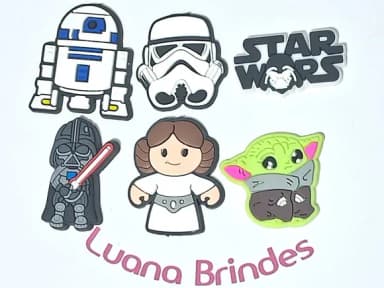 Aplique Star Wars Emborrachado - 6 Unidades'