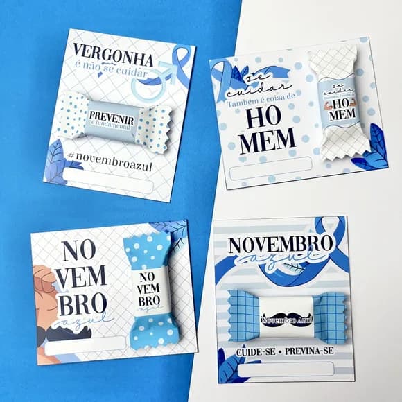 Card com Bala Novembro Azul