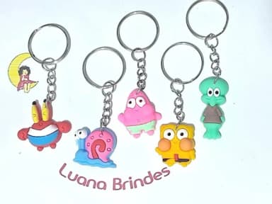 Chaveiro Bob Esponja 3d Pacotes com 15 Unidades