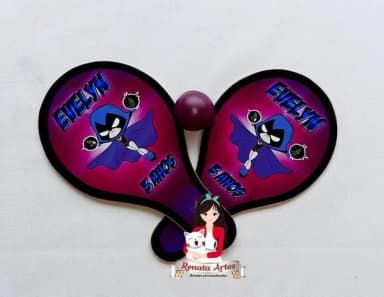 Raquetes de Ping Pong Tema Jovens Titans Ravena