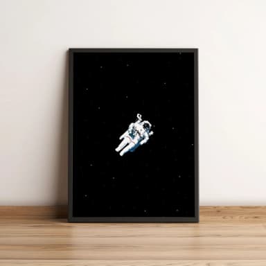 Quadro Astronauta Voando no Espaço 60