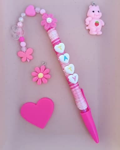 Caneta Personalizada com Pompom e Nome