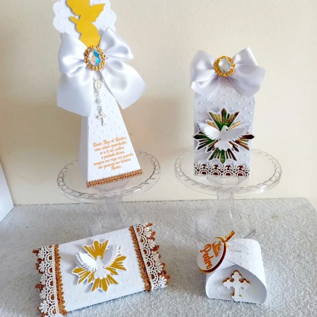 Kit Batismo Branco com 20 caixas
