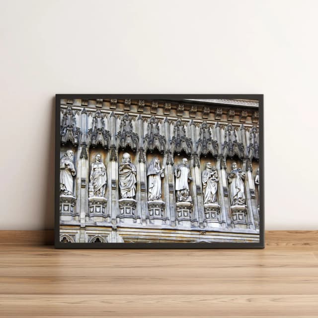 Quadro Fachada Gótica com Esculturas Clássicas 1467