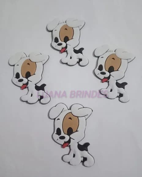 Aplique Emborrachado de Cachorro - pct com 6 unid
