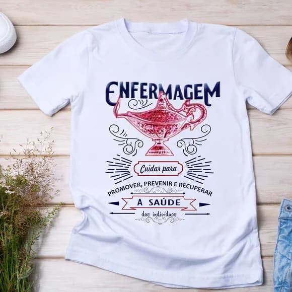 Camiseta Enfermagem Cuidar para Promover a Saúde