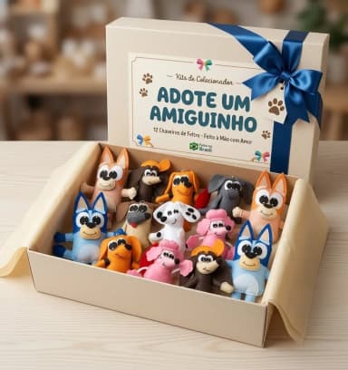 Chaveiro em feltro Bluey