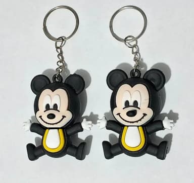 Chaveiro Mickey 5,5cm Emborrachado 2 Unidades