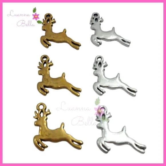 Pingente de Metal Dourado e Prata Hena - Pct c/12 unids