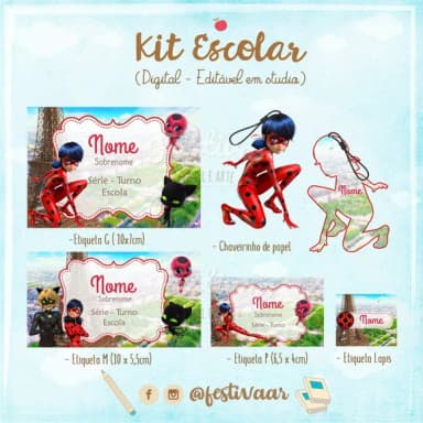60 Etiquetas Escolares Personalizadas Prova D'agua