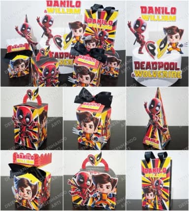 Kit 30 Lembrancinhas Deadpool