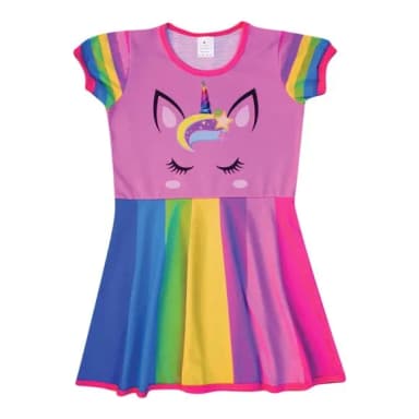 Vestido Infantil Unicórnio