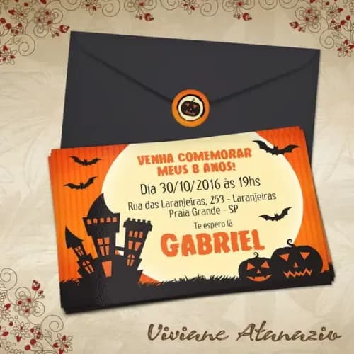 Convite Halloween - 00341