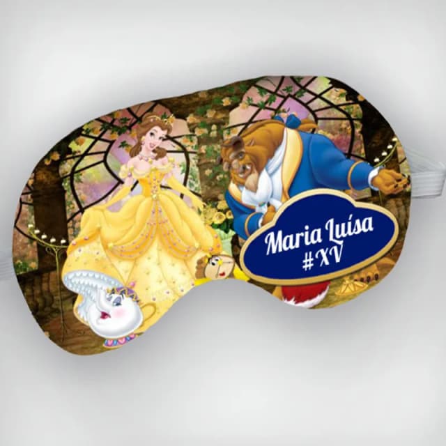 Mascara de Dormir personalizada da  Bela e a Fera