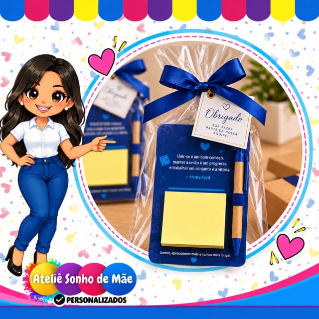 Kit Corporativo Personalizado com Caneta e Bloco de Anotações – Brinde Empresarial