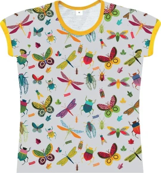 Camiseta Infantil Feminina Insetos