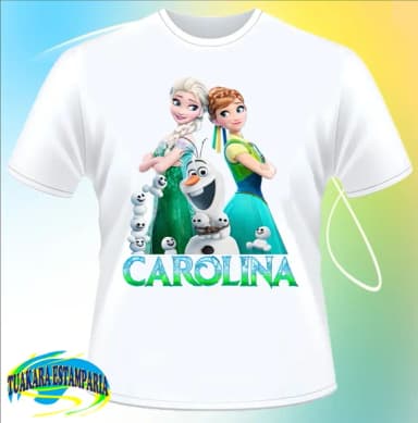 Camiseta Frozen Fever - Anna, Elsa, Olaf