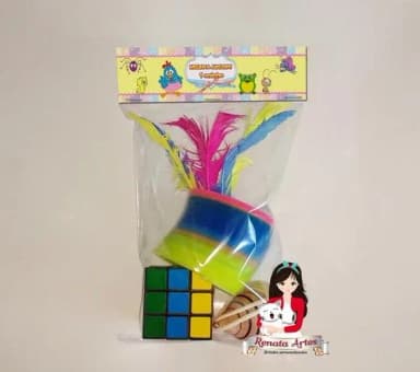 Kit Brinquedos Retrô Tema Galinha Pintadinha Candy Color