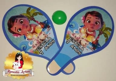 Raquetes de Ping Pong Personalizadas Tema Moana
