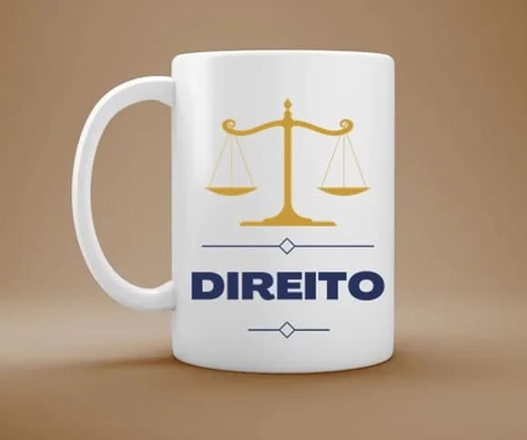 Caneca Direito Balança da Justiça - Presente de Formatura