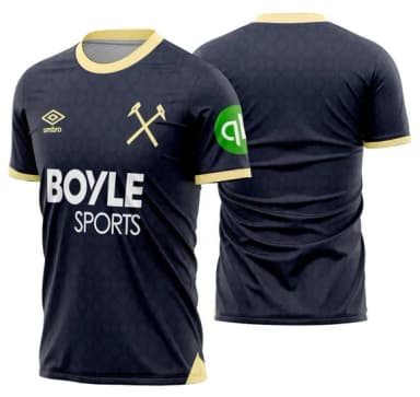 Arte Vetor Camisa West Ham Terceira 2025-2026