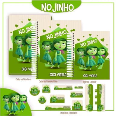Caderno + Etiquetas + Tag Personalizada + Lápis