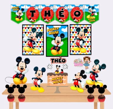 Kit Festa Só Um Bolinho MICKEY - Decoração de Festa