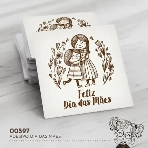 Adesivo Quadrado Dia das Mães - 00597