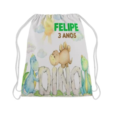 Mochilinha Personalizada  para lembrancinhas Dinossauros