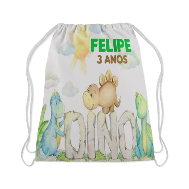 Mochilinha Personalizada  para lembrancinhas Dinossauros