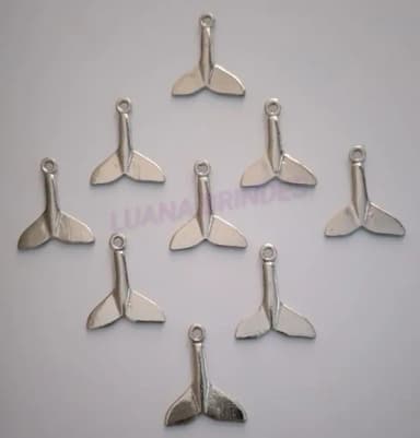 Pingente Calda de Sereia de Metal Prateado-pct c/15 unid