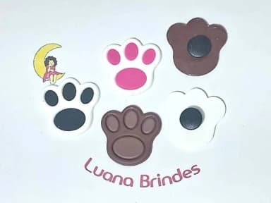 Pins para Sandalia Patinha Urso Emborrachado 6 Unidades