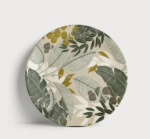 Prato Decorativo Tropical Elegante 21 cm - Mesa ou Parede