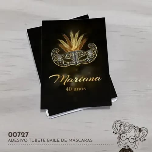 Adesivo Tubete Baile de Máscaras - 00727